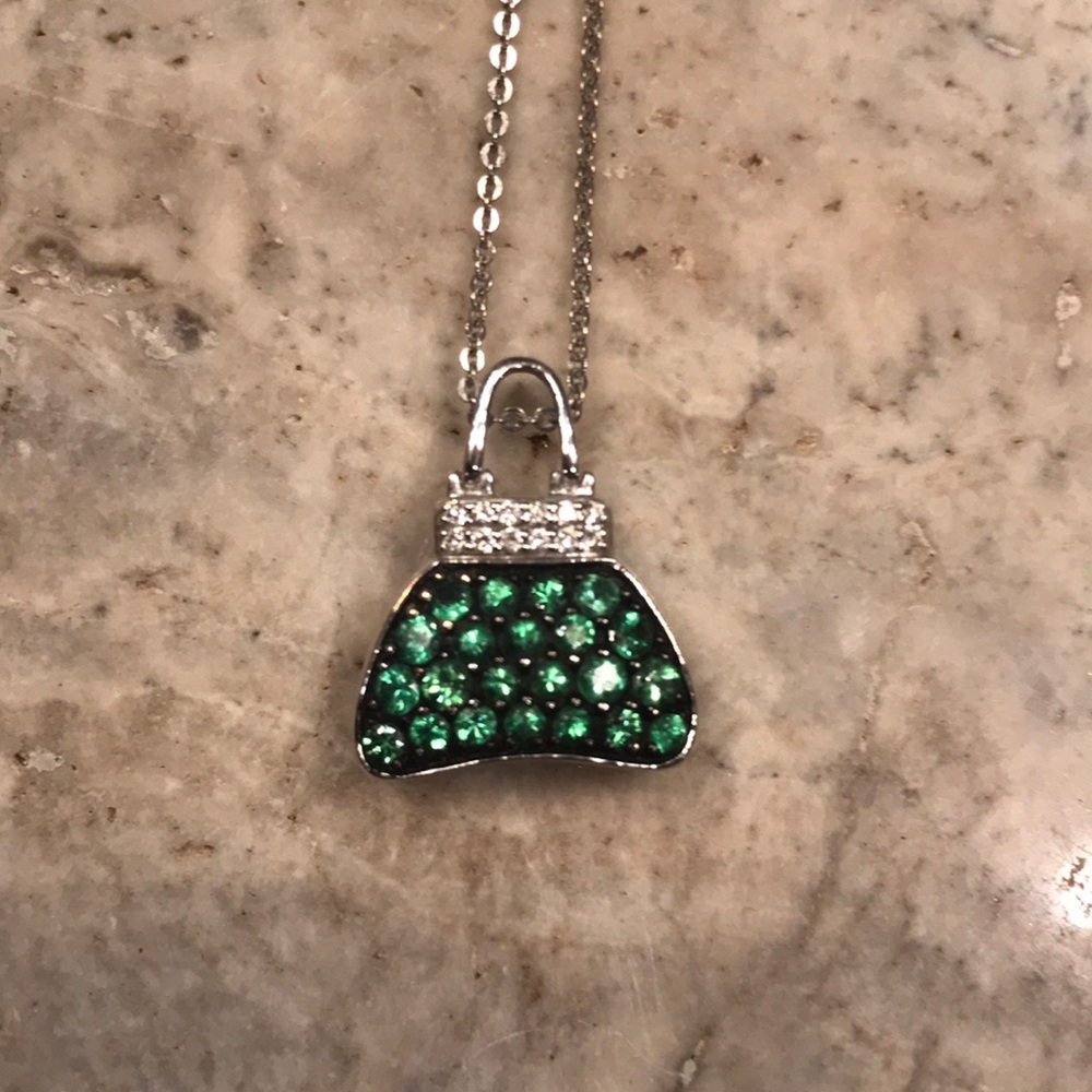 18k white gold Mirabelle Purse Necklace